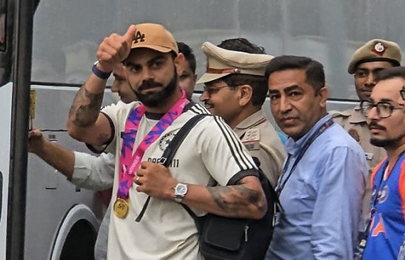 Victorious Indian Team Lands in New Delhi After T20 World Cup Triumph