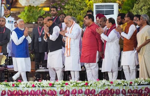 Modi Begins Historic Third Term as PM with Coalition Government