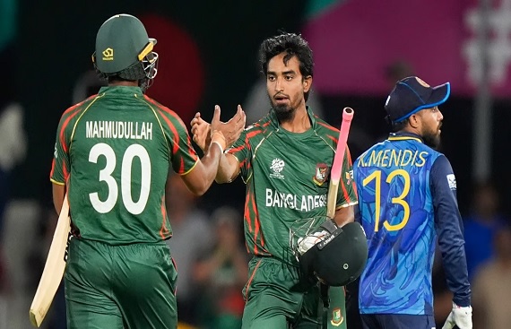 ICC Men's T20 WC'24: Bangladesh Clinches Thrilling Two-Wicket Win Over Sri Lanka