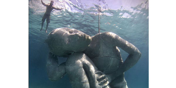 underwater statues of slaves