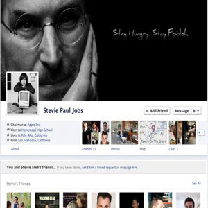 Steve Jobs' Facebook Timeline Disappears